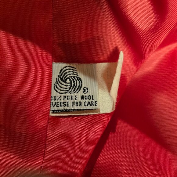 Dumas USA Women's 100% Wool Lined 1-Button Blazer Front Pockets Red Sz 6 - Picture 8 of 9